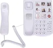 Photo Memory Corded Phone, Large One-Touch Dialing Big Button Phone Ringer Volume Control Speed Dial Big Button Corded Telephone with Loud Speaker for Seniors, Alzheimer's, Dementia, Hearing Impaired