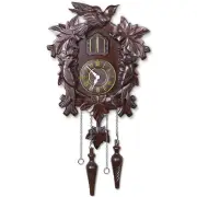 Kendal Handcrafted Linde Wood Cuckoo Clock with Black Forest Bird Decoration