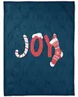 CHRISTMAS JOY BLANKET SOCKS IMAGE| COZY PREMIUM FLEECE SHERPA WOVEN BLANKET