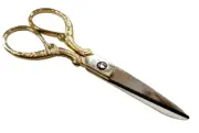 Vintage Style Scissors "Phoenix" Design Gold Finish 130mm (5-1/8")