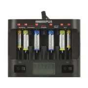 POWERTECH MB3555 Universal Battery Charger With LCD Display Quick Charges Aa, Aaa, C, D & 9V