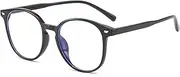 TECH-LINE-DIRECT FASHION ACCESSORIES Blue Light Blocking Glasses Slim Round Frame Scratch Resistant Spring Hinges Improve Sleep Computer Gaming Anti-Reflective