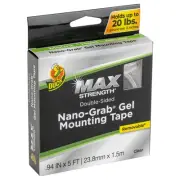 Clear Double Sided Gel Tape Max Strength Nano Grab for Home Office DIY Projects