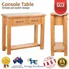 Wooden Console Table Hallway Entry Side Display Stand Drawers Solid Oak Wood NEW