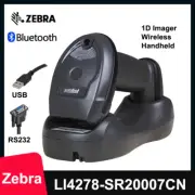 Original Zebra LI4278-SR20007CN Wireless 1D Barcode Scanner w/ Cradle & Battery