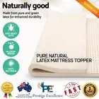 Giselle Bedding Latex Mattress Topper Queen Size Pure Natural Bed Mat 7 Zone 5cm