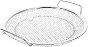 SHOWERORO Effortless Cleaning Stainless Steel Strainer Round Deep Fryer Basket French Fries Baskets Oil Drain Plate