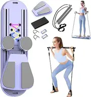 Pilates Board Pilates Reformer Set, Portable Foldable Ab Board Trainer Pilates Exercise Machine,Multifunctional Abdominal Board, Pilates Board for Home Workout,Pilates Reformer Board for Women