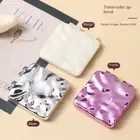Foldable Handheld Vanity Mirror Plating Pocket Mirror for Woman Girls