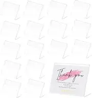 25Pcs Acrylic Sign Holders Blank Acrylic Signs for Table Display Small Sign Holders for Menus Place Cards and Pricing Tags for Events Weddings and Exhibitions