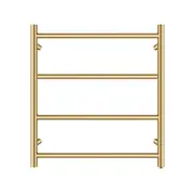 Stainless Steel Electric Heated Towel Rail Rack Ladder 4 Round Bars Gold