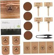 Herb Seed Growing Kit, DIY Grow Indoor Garden Set with Planting Box, Planting Bags, Biodegradable Planting Blocks & Label Cards, Herb Garden Starter Kit for Indoor Balcony