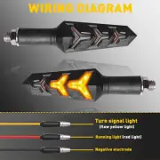 For Kawasaki Ninja 500R 250R 650 650R Motorcycle LED Turn Signals Flowing Lights