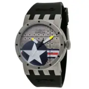 Invicta 11647 Men's DNA Bomber Silver Tone Dial Black Rubber Strap Quartz Watch