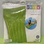 Green INTEX Transparent Inflatable Swimming Pool Mat w/ Pillow ADULT 72" x 27"