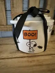 Rae Dunn Snoopy Peanuts Halloween Decor Measuring Cups Set Boo Ghost Bats NWT
