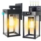 Solar Wall Lights Outdoor, Solar Sconce Lantern with 3 Lighting Modes & Motio...