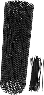 Angoily 1 Set Protective Net Wire Fence Anti-Fall Stair Net Pet Stair Net The Wire Tightener Fence Anti-Theft Window Stair Net Grape Rack Fence Threader Tensioner Threader Fence Black Hdpe
