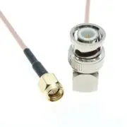 BNC male Right Angle to SMA male plug RF RG316 Coax Connector Pigtail Cable lot