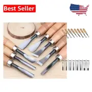 Versatile 8-Piece DIY Wood Sculpture Chisel Set with Ergonomic Wood Handles