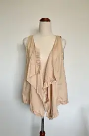 SCANLAN & THEODORE Peach Christina Sleeveless Blouse Size M/L Made in AUS NWT