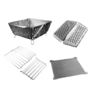Portable Folding BBQ Grill Camping Split Stainless Steel Fire Pit Tent Stove Out
