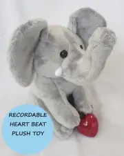 Heartbeat Plush Elephant & Recording Device 30cm Record Babies Heartbeat Gift