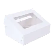 50pcs Cupcake Boxes 12-Hole Laminated Clear Window Face Boxes Favour