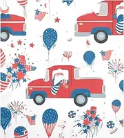 Caihoyu Refrigerator Magnet Cover Decorative Magnetic Dishwasher Front Door Cover Sticker for Home Kitchen Decor, 23x26 Inch American Independence Day Theme Red Whitamerican Flag Color Matching Dwarf