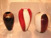 Decorative Beautiful Hand Blown Glass Vase Flowers Foliage Table Desk NEW!