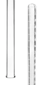 Gas Tube, 100ml - White Graduations - Sealed End - Eisco Labs