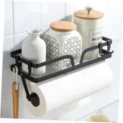 Paper Towel Holder with Shelf, Black Paper Towel Holder Wall Mount Black-03