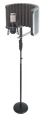 AKG P420 Studio Condenser Recording Microphone+Samson Vocal Booth+Stand