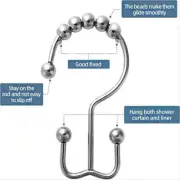 Dyiom Bath Shower Curtain Hooks Metal Slide Shower Curtain Hook Rings In Nickel