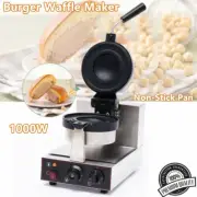Commercial Electric Burger Waffle Maker Machine Hamburger Panini Press Making