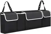 Car Trunk Organizer Car Rear Seat Storage Bag Super Capacity Car Hanging Organizer, Equipped Foldable Storage Bag Car