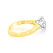 Luminesce Lab Grown 18ct Yellow Gold 2 Carats Certified Diamond Solitaire Ring, N