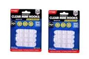 24pk Removable Hooks Plastic 1.7cm x 1.5cm Holding Weight 200g