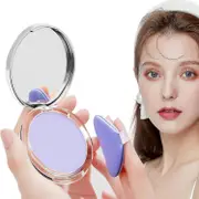 Lavender Matte Powder,Chillab Lavender Matte Powder Oil Control Silky Blurring Chillab Polvo Compacto with Powder Puff 1 Pcs