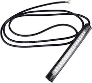 Zerodeko 2Pcs Flexible LED Light Strips for Motorcycle License Plate High Brightness Taillights Versatile Brake Turn Signal Lights Easy Installation for Enhanced Safety