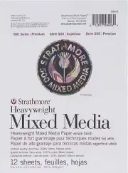 Strathmore 500 Series Heavyweight Mixed Media Pad 6"X8"-12 Sheets (Pack of 1)