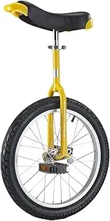 FREEZYMAN Unicycle for Adult 24 inch, Large Unicycle for Men/Women/Big Kids/Teens, One Wheel Bike with Steel Frame & Alloy Rim, Loads 200kg/440lbs ( Color : Yellow )