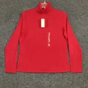 Ann Taylor Womens Long Sleeve Pullover Red Turtleneck Size Large