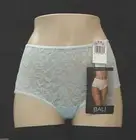 BALI Lace Craze Aqua Mid Rise Brief Size 6/Medium