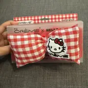Creme Shop x Hello Kitty RED GINGHAM PLUSH SPA HEADBAND *Limited Edition* - New