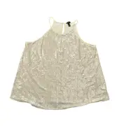 New Torrid Gold Rayon Tank Top Size 4 Gold Sequin Halter Sparkly