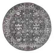 Evoke Meshky Round Rug In Charcoal