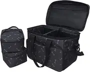 Pet Outing Pack | Pet Travel Organizer | 3-Piece Dog Travel Backpack | Portable Pets Supply Bag | Pets Multi-Pocket Organizer Kit | Essentiial Accessories for Cats and Dogs On Weekend Getaways