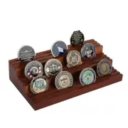 Challenge Coin Display Stand,Three-Tier Coin Rack Military Coins Display Hold...
