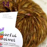 Sale 1BallsX50g Fluffy Soft Colorful Velvet Rugs Shawls Blankets Crochet Yarn 14
